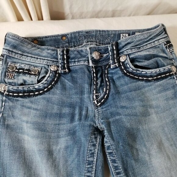 Miss Me fashion Jeans Style JE1052SX Skinny Womens Size 26 - Picture 4 of 10